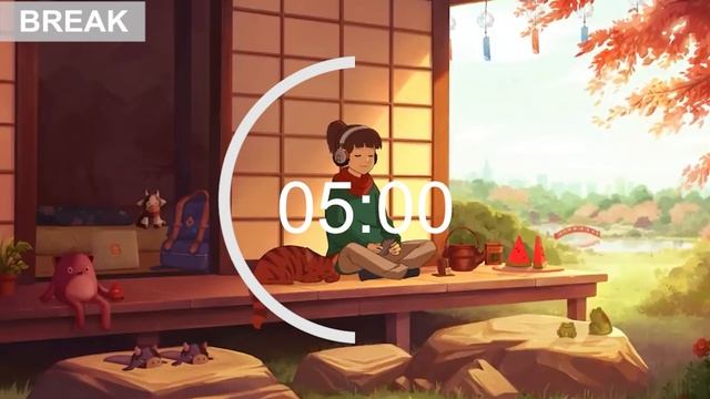 STUDY WITH ME ~  1 Hour Pomodoro Timer  (25/10)  with Lofi Music Vibes