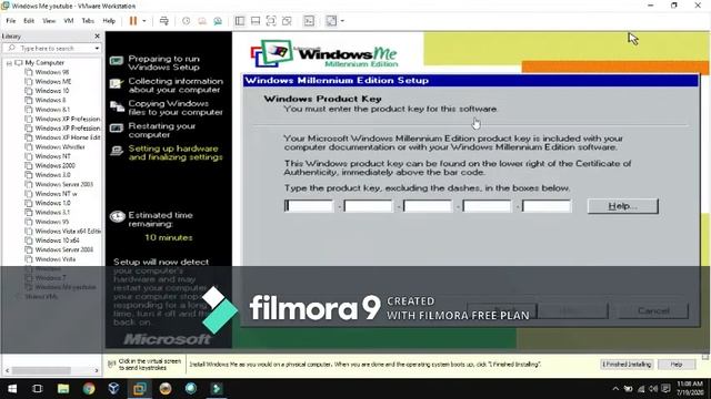 Install Windows ME on VMware