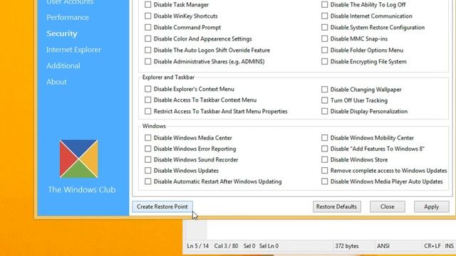 Enable OR Disable Internet Communication   Security Tweaks    Windows 8 and 8 1   A Step by Step Tu