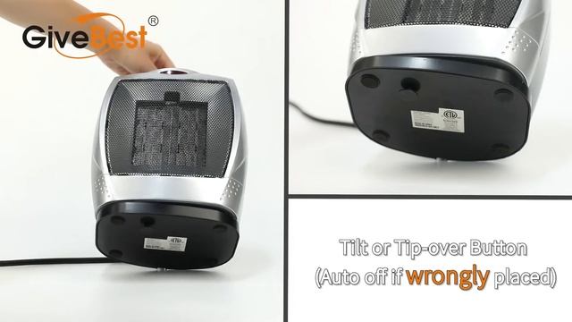 GiveBest Oscillating Portable Heater, PTC-905A