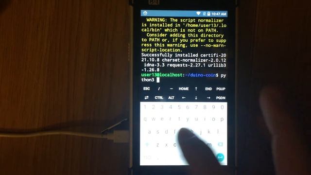 Compiling and running Duino coin miner on Android 5.1 with fasthash