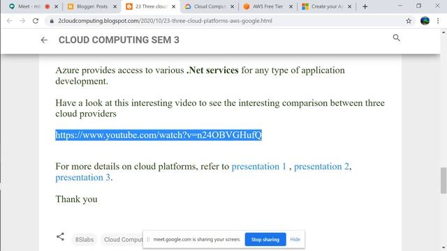 Unit 3 Part 3.1 Cloud Platforms AWS-Google Cloud Platform-Azure MSC 2 SEM 3 CC2 смотреть онлайн