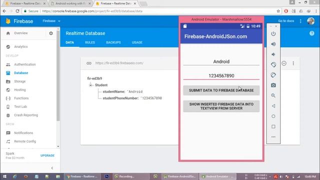 Firebase Tutorial Android - Add Insert Display Firebase data From Android App