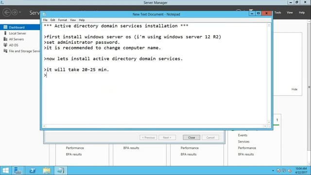 Active Directory Domain Services Installation and New Forest Configuration смотреть онлайн