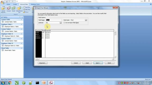 Topic 14 Import in MS Access 2007