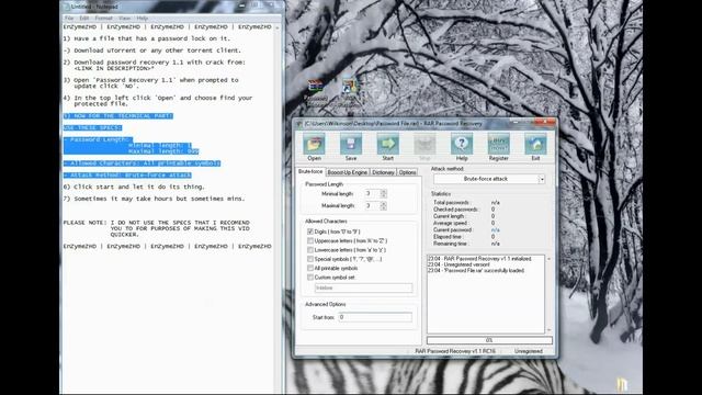 WinRar Password Hack/Crack .Zip/.Rar - Brute Force смотреть онлайн