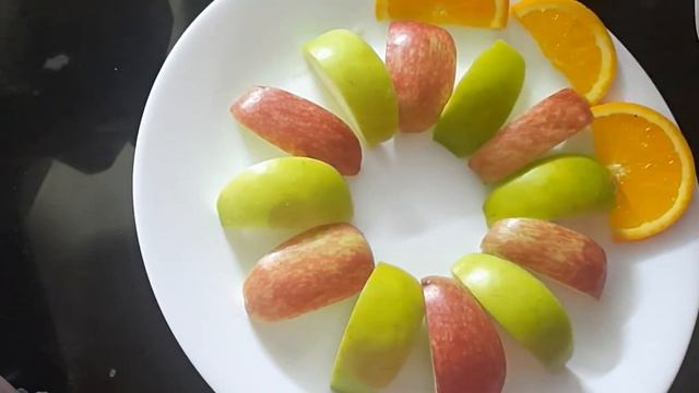fruit Salad plate decoration ideas with orange |apples | Super salad decoration | Cutting Tricks