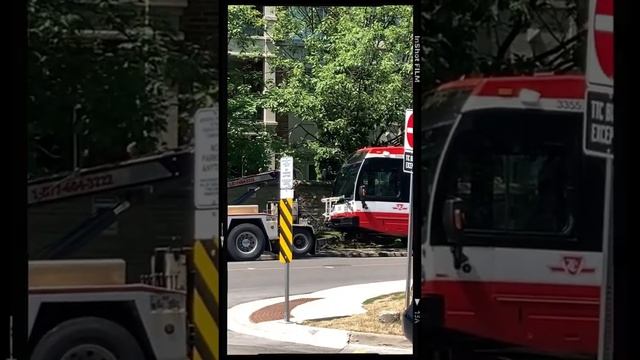 Nova Bus LFS 3355 being towed away@ Old Mill Subway 7/10/2022