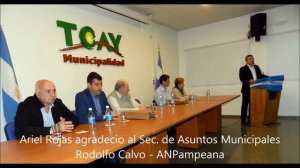 El intendente Ariel Rojas agradeció al Secretario de Asuntos Municipal, Rodolfo Calvo