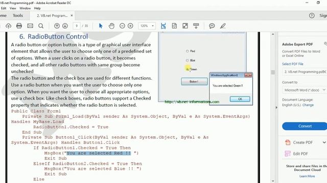 Visual Basic .net Tutorial 29 : Quick Study For Exam | VB.net Theroy | All Tools In VB.net