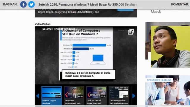WINDOWS 7 DI STOP 2021 DISCONTINUED "WINDOWS 10 ATAU BAYAR 350000 PER TAHUN" смотреть онлайн