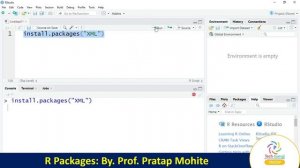 Lecture No 14: R Packages | Prof. Pratap Mohite |Technical Guruji Pratap