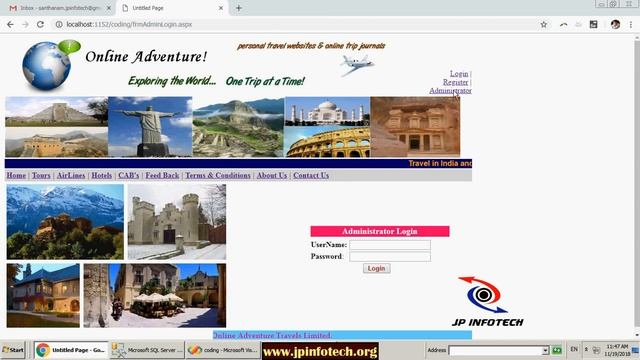 Online Tours Management System | Asp.net, C#.net Final Year Project