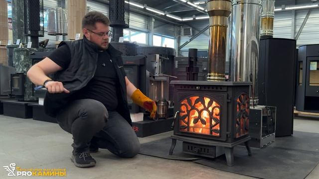 Красивая дизайнерская печь Fireway Demetra