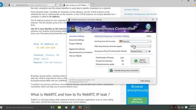 ChrisPC Anonymous Connection - Protect your online privacy with just a click смотреть онлайн