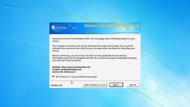 Windos 7 Transformation pack смотреть онлайн