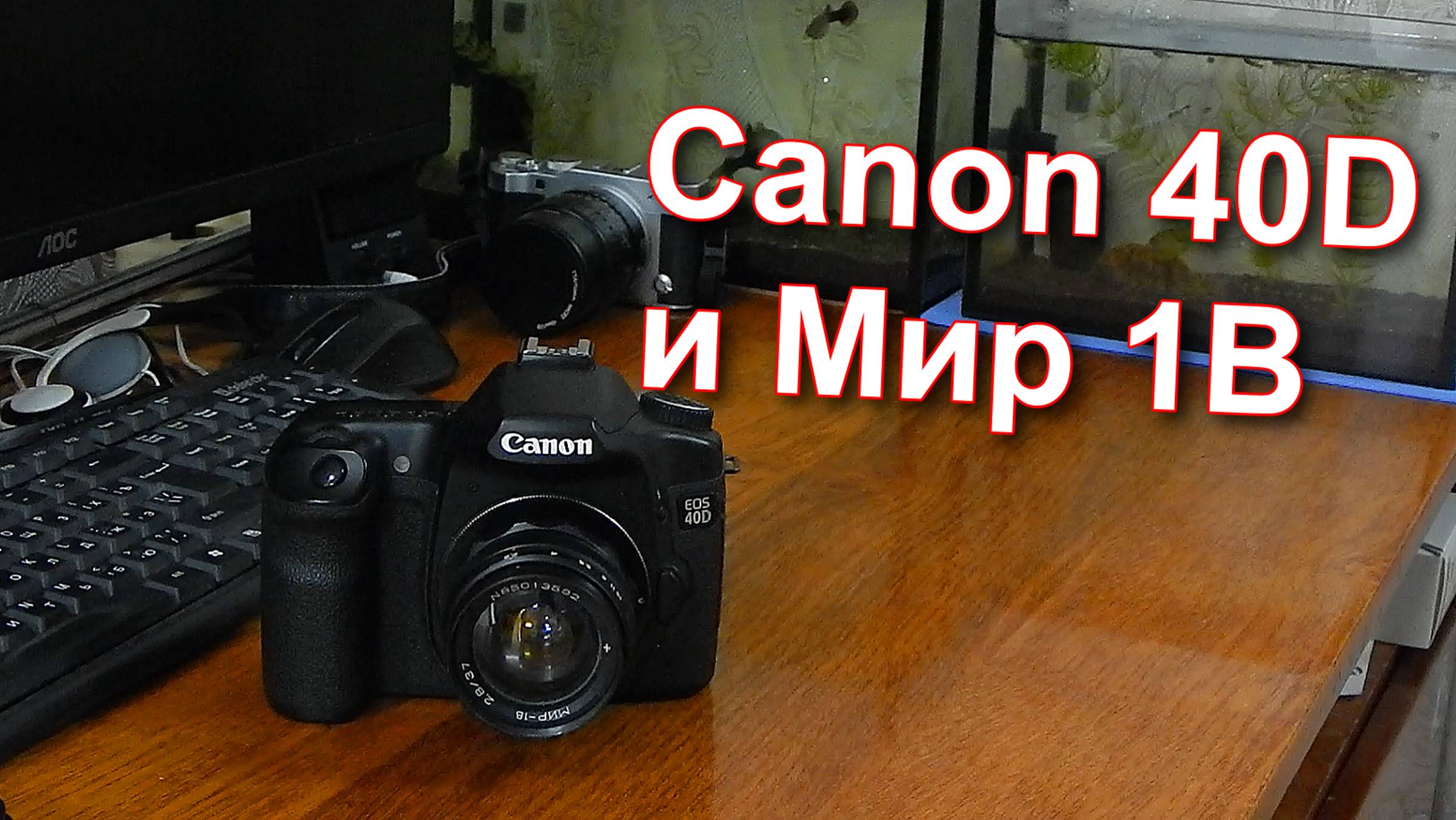 Камера Canon 40D с объективом Мир 1В