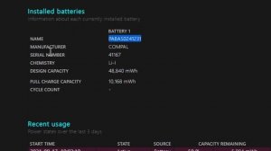 How to check laptop's battery health on windows