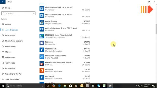 Windows 10 Remove Apps & Features Settings Tutoriais