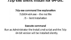7zip Silent Install