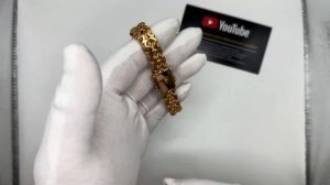 Обзор на браслет Рамзес 12мм серебро 925 в позолоте