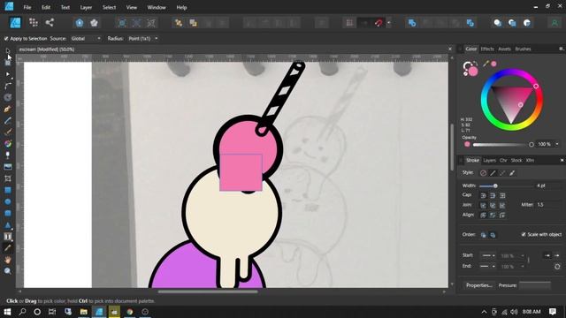 How to Flat Design ice cream With Affinity Designer смотреть онлайн