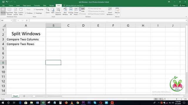 Excel- Split Windows | Compare two sheets in excel sheet | Learn Excel Tutorial | Learn to Earn