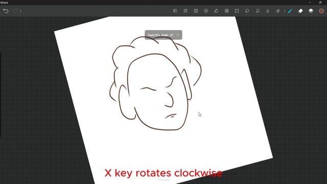 HIPAINT ROTATE Canvas With Shortcut Keys In Windows #hipaint