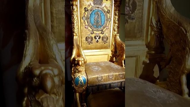 Тронное кресло императора и императрицы России, дворец в Гатчине #петербург #history