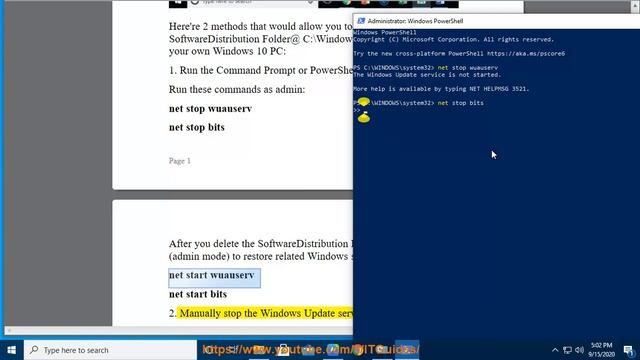 Delete SoftwareDistribution Folder on Windows 10