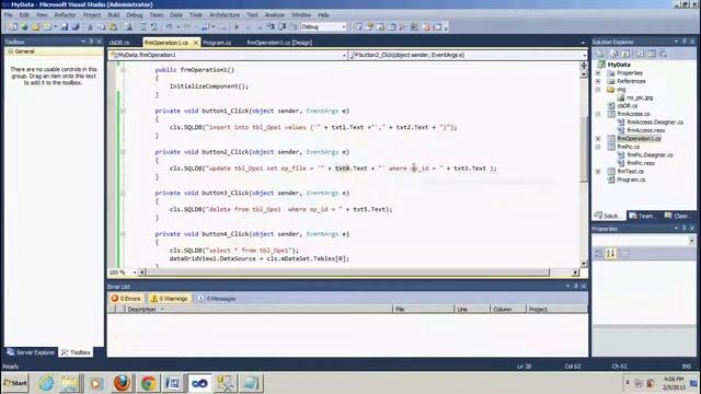 Part 7 - .Net Windows Form Basic Database Operations смотреть онлайн