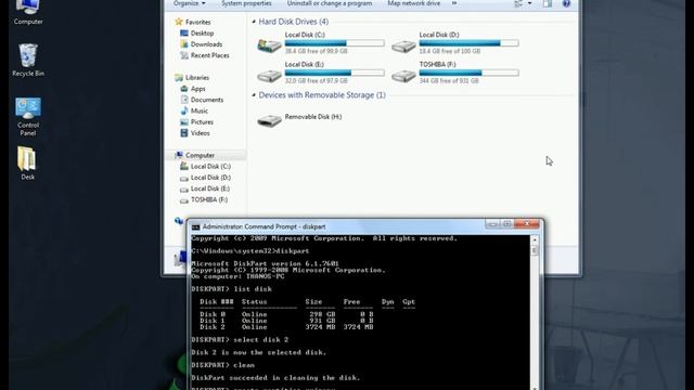 How to format pendrive in cmd in hindi | Windows was unable to complete the format| смотреть онлайн