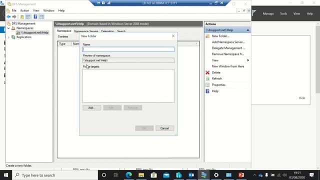 70-741 Revision - DFS - Configuring Namespaces смотреть онлайн