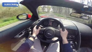 POV Jaguar F Type V8 S 5.0 Supercharged 495 HP LOUD! Drive Acceleration & Exhaust Sound