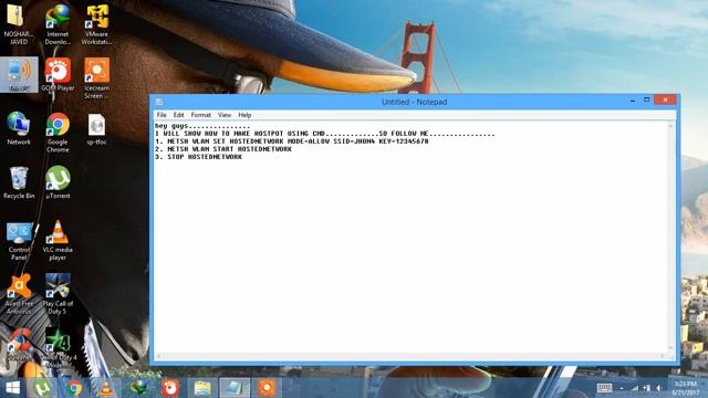 HOTSPOT IN WINDOW 8 1 USING CMD COMPLETE 100% WORKING смотреть онлайн