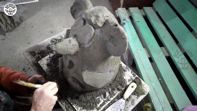 Забавная поделка из бетона для дачи | СВОИМИ РУКАМИ | Funny concrete crafts for the garden смотреть онлайн
