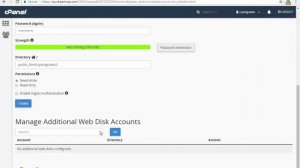 How to add a webdisk account on cPanel