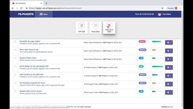 Price Listing of CSEs