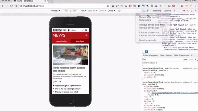 Web Browser Dev Tools Part 1: mobile website testing