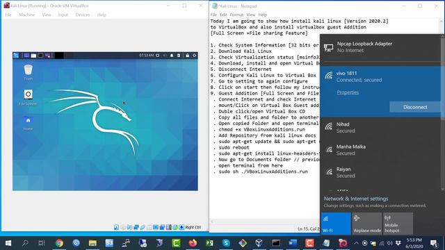 Step by Step How to Install Kali Linux 2020 2 in VirtualBox with Guest Additions[Full Screen] (2020 смотреть онлайн