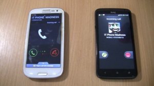 Android 2.3 fake call on HTC One X +Samsung Galaxy S3 Duos Over the Horizon Incoming call