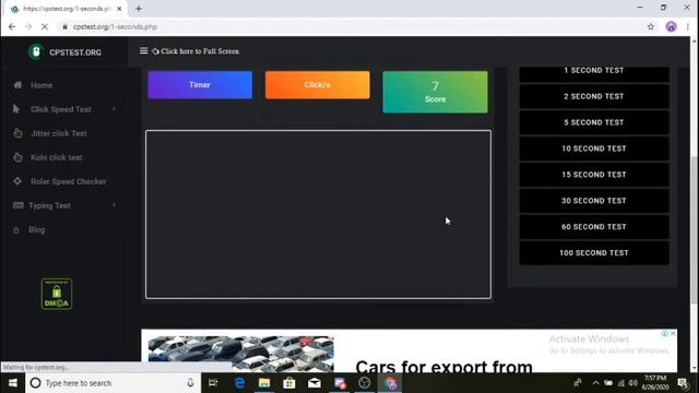 How to Check ur cps (clicks per second)