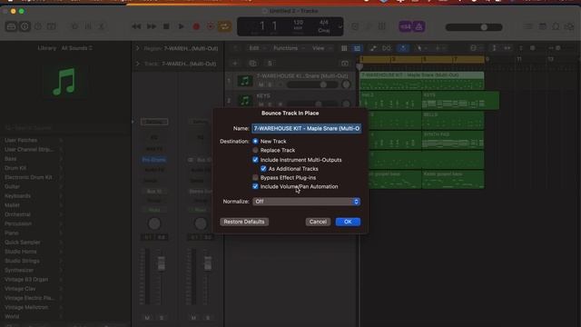 How to bounce out midi drums separately in Logic смотреть онлайн