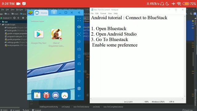 How to connect Bluestack with Android Studio смотреть онлайн