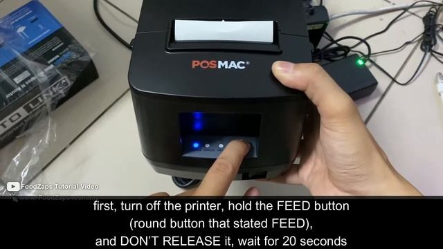 Reset Thermal Printer (POSMAC brand) | FoodZaps Tutorial Video | by Tai Yong Seng_Sabah Dealer