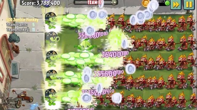 PvZ2 Challenge - Random Team Plants vs 500 Zombie Monkey - Which Team Plant 's Strongest ? смотреть онлайн