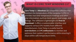 What is Core Temp Windows 11?