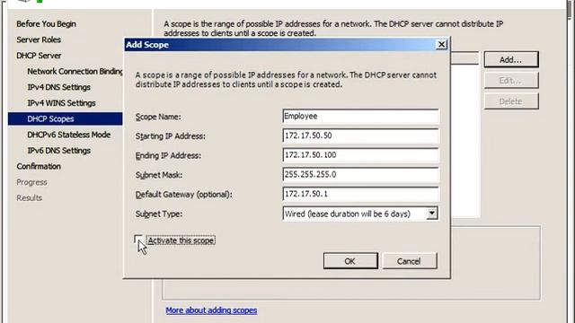 DHCP Server 2008 Installation and Configuration смотреть онлайн