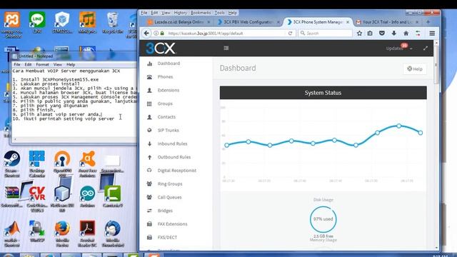 3cx VoIP dengan server Windows смотреть онлайн