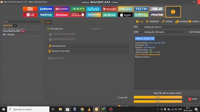 Techno Spark Go 2023 BF7 FRP Remove With UnlockTool
